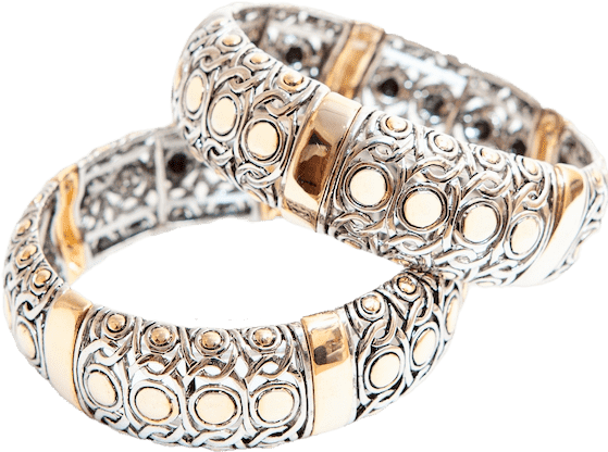 2 elegant white gold rings
