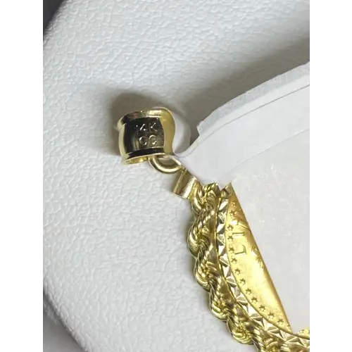 1/4oz Gold Eagle Pendant 14k Bezel - B6-3D (3)