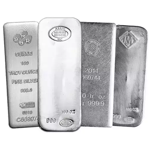 100oz Generic Silver Bar .999 (Any Mint)  (4)