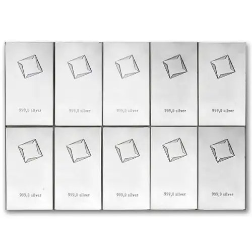 10g x 10 Valcambi Silver CombiBar .9999