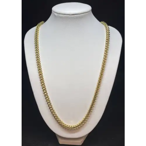 10K Franco Box Style Yellow Gold Necklace -L-27