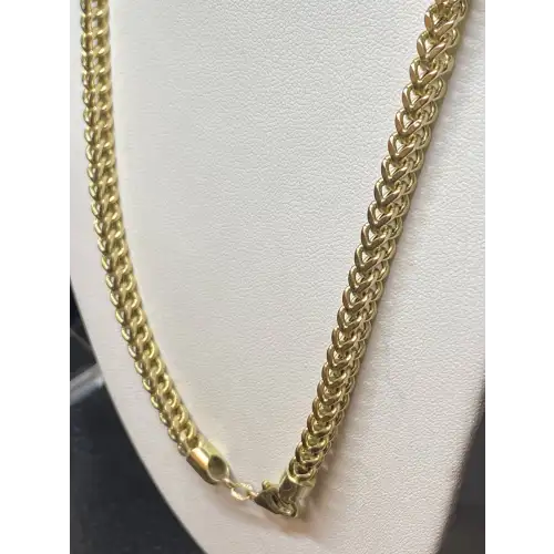 10K Franco Box Style Yellow Gold Necklace -L-27