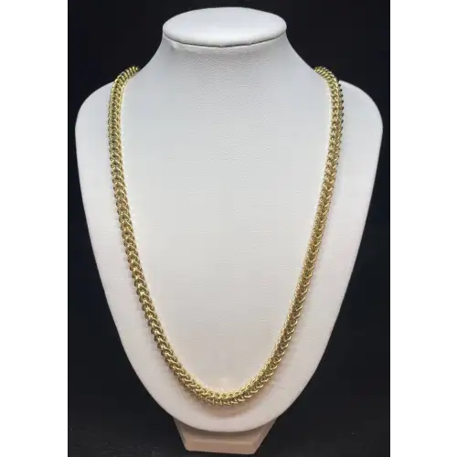 10K Franco Box Style Yellow Gold Necklace -L-27