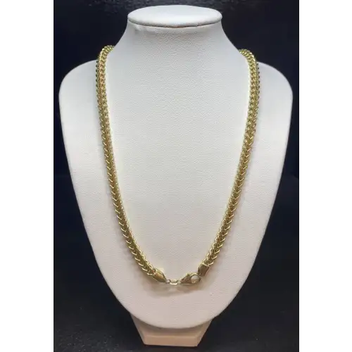 10K Franco Box Style Yellow Gold Necklace -L-27