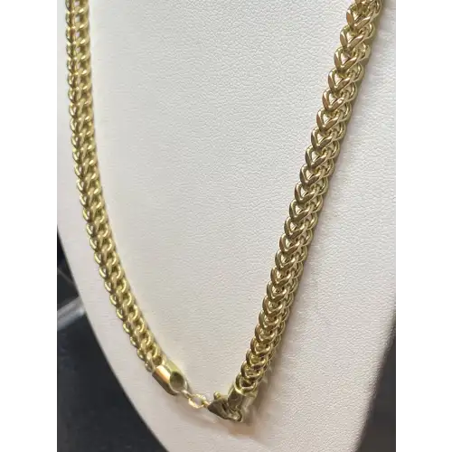 10K Franco Box Style Yellow Gold Necklace -L-27