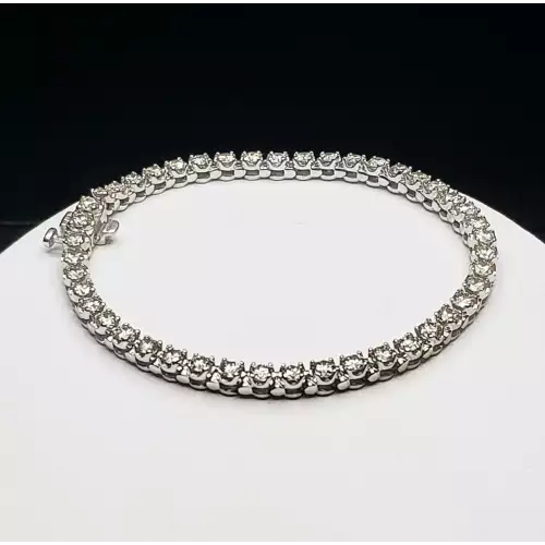 10K White Gold 5.0CT Diamond Tennis Bracelet B3-7