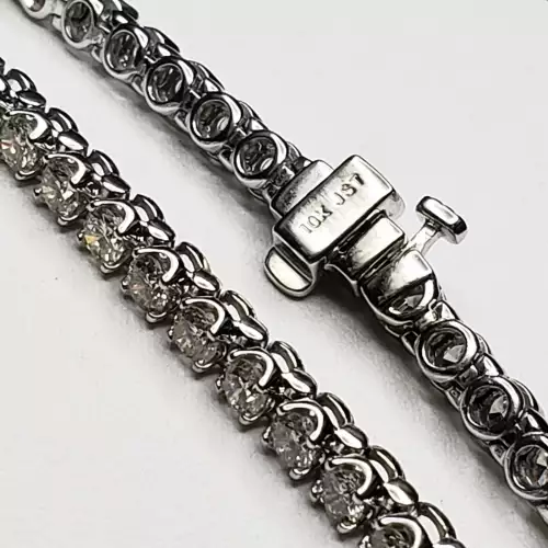 10K White Gold 5.0CT Diamond Tennis Bracelet B3-7 (3)