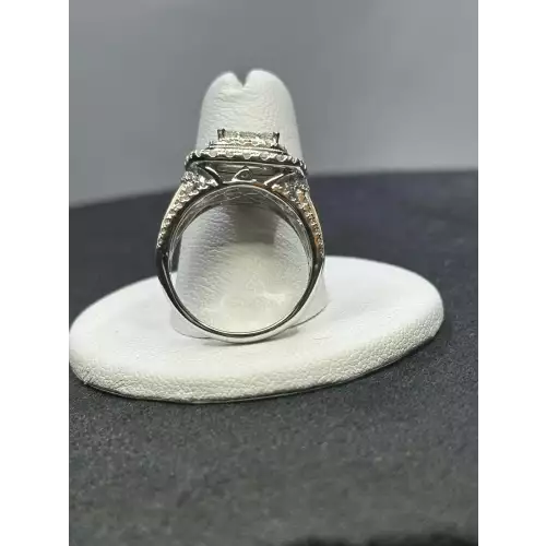 10K White Gold Womens Natural Diamond Cluster Ring 1.75cwt(+) Sz.6 3/4,  14-5D (4)