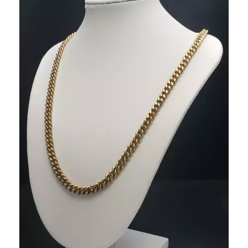 10K Yellow Gold Curb Chain Necklace B5-8 (4)