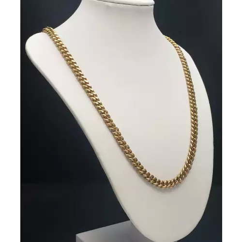 10K Yellow Gold Curb Chain Necklace B5-8 (3)