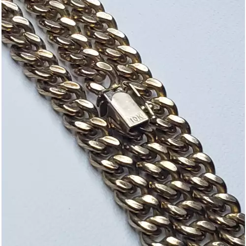 10K Yellow Gold Curb Chain Necklace B5-8 (4)