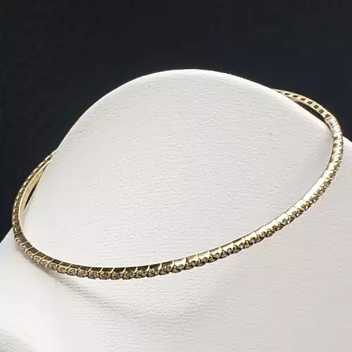 10K Yellow Gold Ladies Diamond Bangle B7-1 (3)