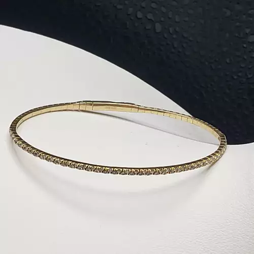 10K Yellow Gold Ladies Diamond Bangle B7-1 (4)