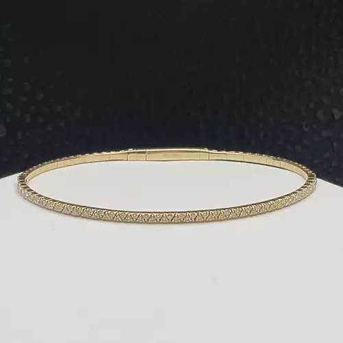 10K Yellow Gold Ladies Diamond Bangle B7-1 (2)