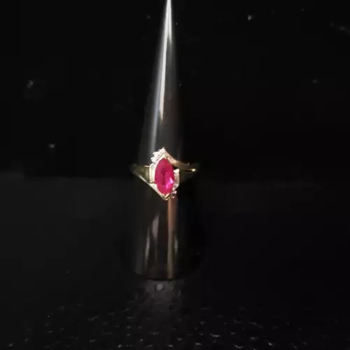 10K Yellow Gold Ladies Estate Ruby Diamond Ring 1.0CT Sz-6 3/4 S10BO6-2 (3)