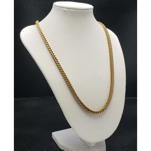 10K Yellow Gold Men's Box Chain Necklace 4MM 25in B10-2 (4)