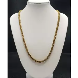 10K Yellow Gold Men's Box Chain Necklace 4MM 25in B10-2 (5)