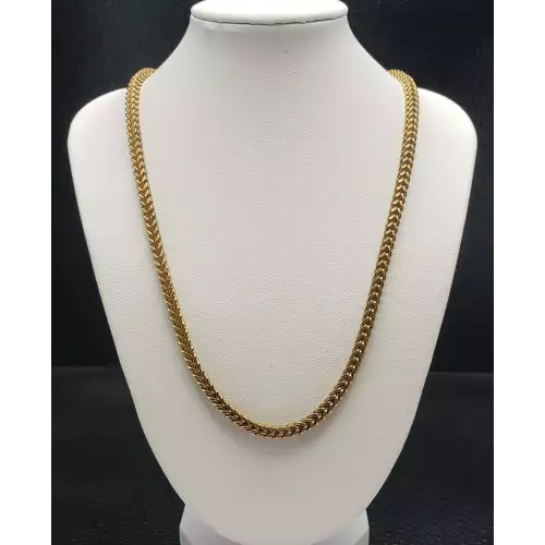 10K Yellow Gold Men's Box Chain Necklace 4MM 25in B10-2 (5)