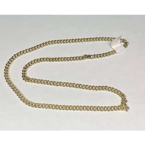 10K Yellow Gold Men's Franco Box Style Chain Necklace, 26 in B5-9