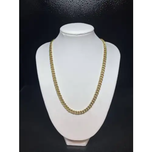 10K Yellow Gold Men's Franco Box Style Chain Necklace, 26 in B5-9 (3)