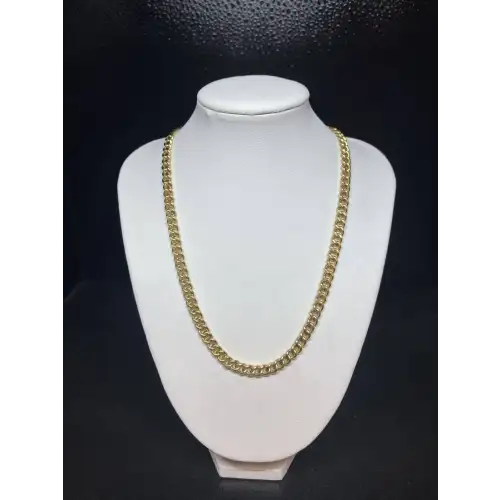 10K Yellow Gold Men's Franco Box Style Chain Necklace, 26 in B5-9 (3)