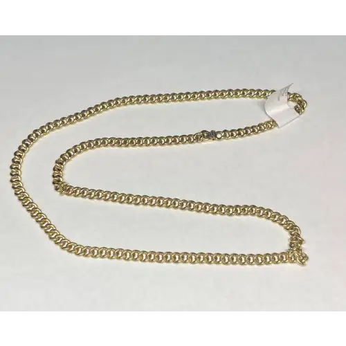 10K Yellow Gold Men's Franco Box Style Chain Necklace, 26 in B5-9
