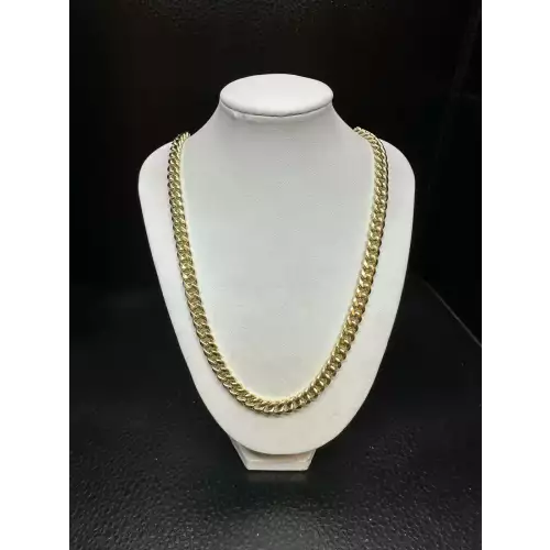 10K Yellow Gold  Mens Curb Style Necklace 7.5mm 22in - B3-1D (2)