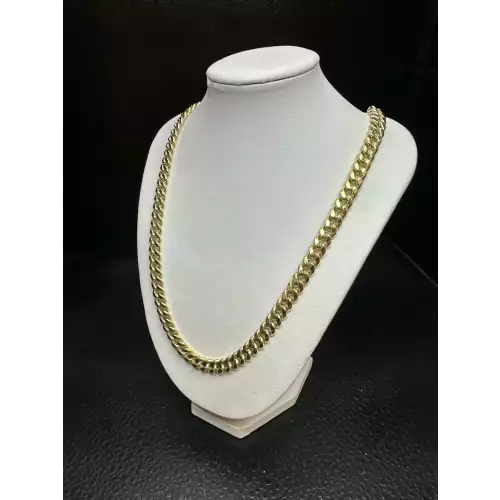 10K Yellow Gold  Mens Curb Style Necklace 7.5mm 22in - B3-1D (4)