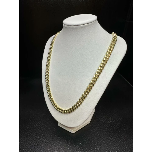 10K Yellow Gold  Mens Curb Style Necklace 7.5mm 22in - B3-1D (4)