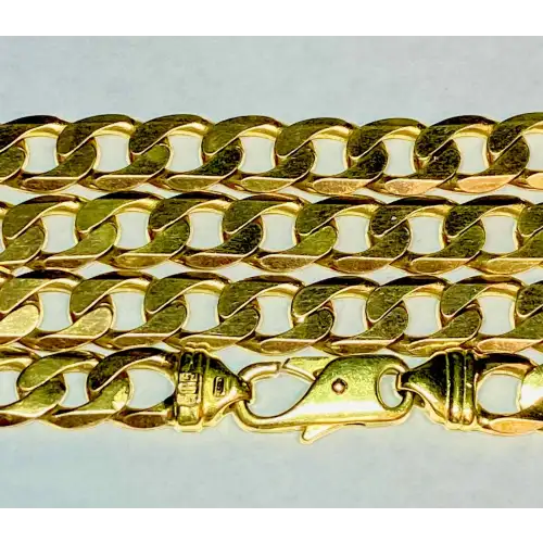 14K Solid Yellow Gold Men's Curb/Cuban Style Chain 8.25mm 23