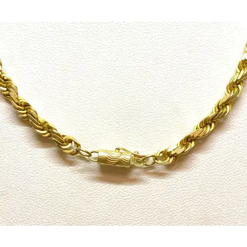 14K solid Yellow Gold Men's Rope Style Chain 22