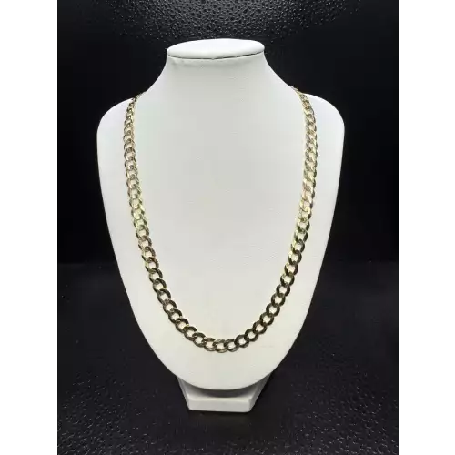 14K Solid Yellow Gold Mens Cuban Link Chain 7.25mm 6-5 (3)