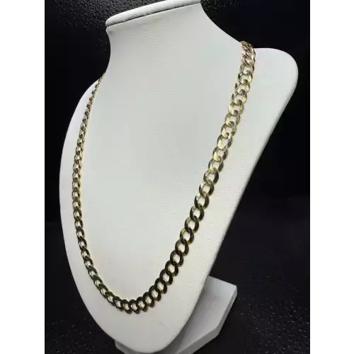 14K Solid Yellow Gold Mens Cuban Link Chain 7.25mm 6-5 (2)