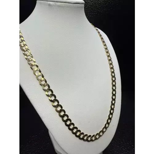 14K Solid Yellow Gold Mens Cuban Link Chain 7.25mm 6-5 (4)