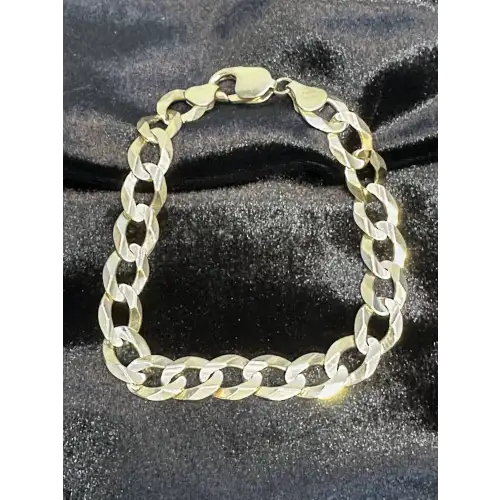 14K Solid Yellow Gold Mens Miami Cuban Curb Bracelet 8 1/4