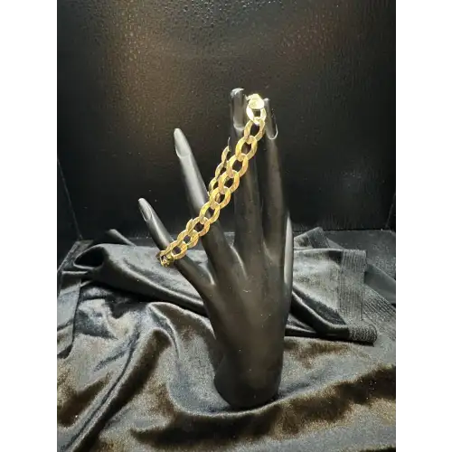 14K Solid Yellow Gold Mens Miami Cuban Curb Bracelet 8 1/4