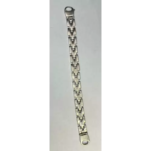 14K Unique White Gold Mens Solid Gold Bracelet 12mm 8in B3-2D