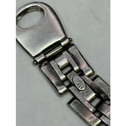 14K Unique White Gold Mens Solid Gold Bracelet 12mm 8in B3-2D (5)