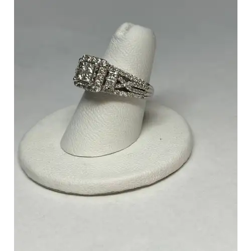 14K White Gold Diamond Cluster Ring - B6-1D (3)