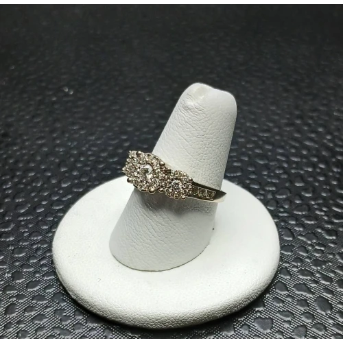 14K White Gold Elegant Diamond Halo Ring – .94 CTW - B5-6 (4)