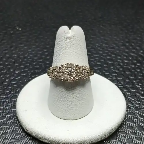 14K White Gold Elegant Diamond Halo Ring – .94 CTW - B5-6 (2)