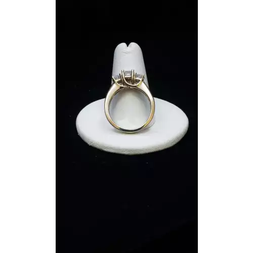 14K White Gold Engagement Princess Cut 3 Diamond Ring 1.30TCW Sz-6.75 S10BO14-7 (4)