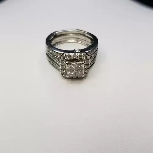 14K White Gold Ladies 2 pcs Diamond Wedding Ring Set 2.10tcw Sz- 6.75 S10BO14-6 (5)