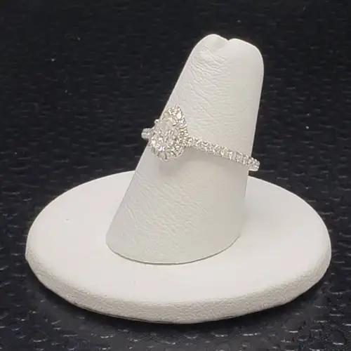 14K White Gold Pear Shape Diamond Engagement Ring, Size 6, 0.50ct Center Stone B15-2 (5)