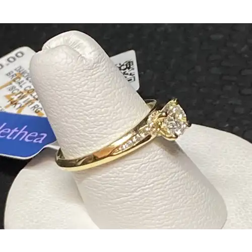 14K Yellow Gold Bridal Ring, Size 7 with 0.80cts Diamond - B4-7 (2)