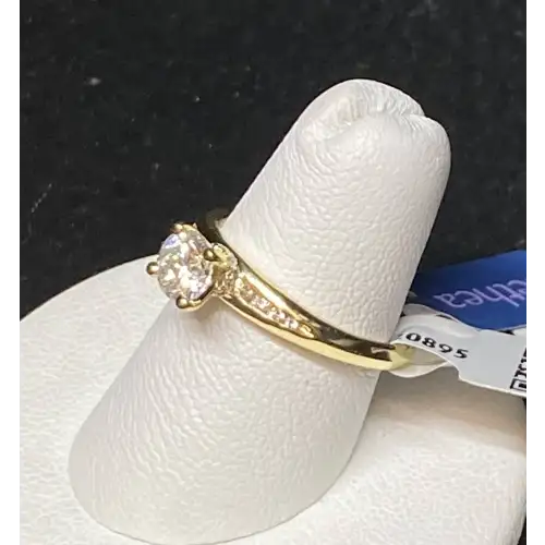 14K Yellow Gold Bridal Ring, Size 7 with 0.80cts Diamond - B4-7 (3)