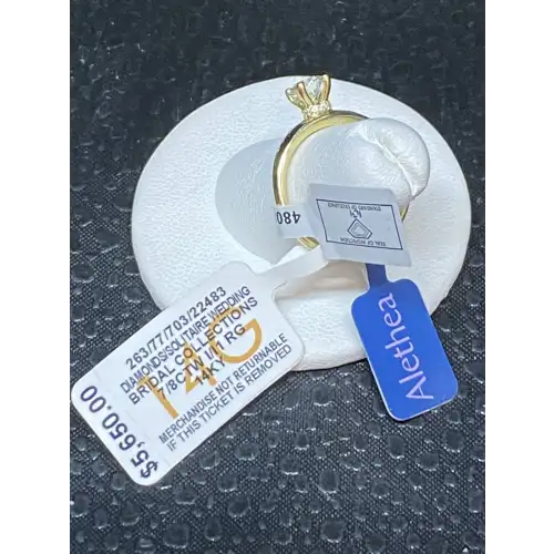 14K Yellow Gold Bridal Ring, Size 7 with 0.80cts Diamond - B4-7 (4)