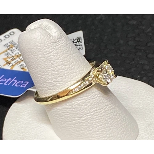 14K Yellow Gold Bridal Ring, Size 7 with 0.80cts Diamond - B4-7 (2)