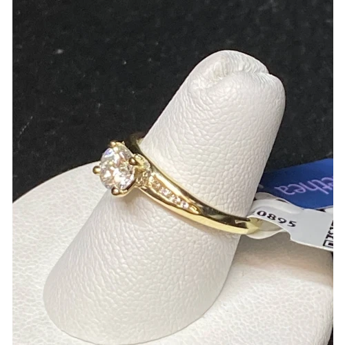 14K Yellow Gold Bridal Ring, Size 7 with 0.80cts Diamond - B4-7 (3)