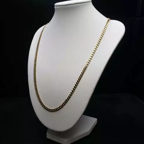 14K Yellow Gold Cuban Link Necklace, 20 in. B6-3 (4)